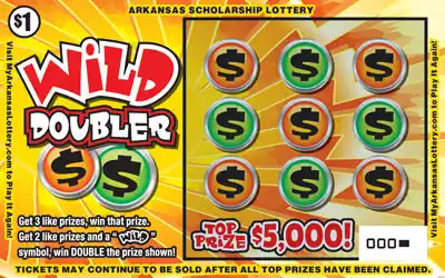 Arkansas Lottery Wild Doubler Scratch-Off Ticket