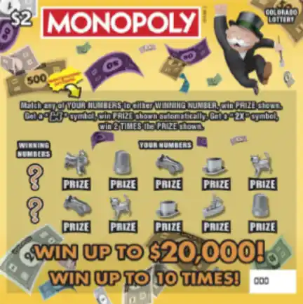 Colorado Lottery MONOPOLY™ Scratch-Off Game