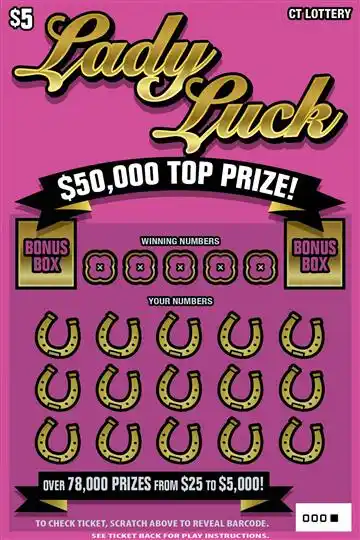 Connecticut Lottery Lady Luck Scratch-Off Ticket