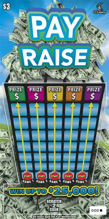 Connecticut Lottery Pay Raise Scratch-Off Ticket