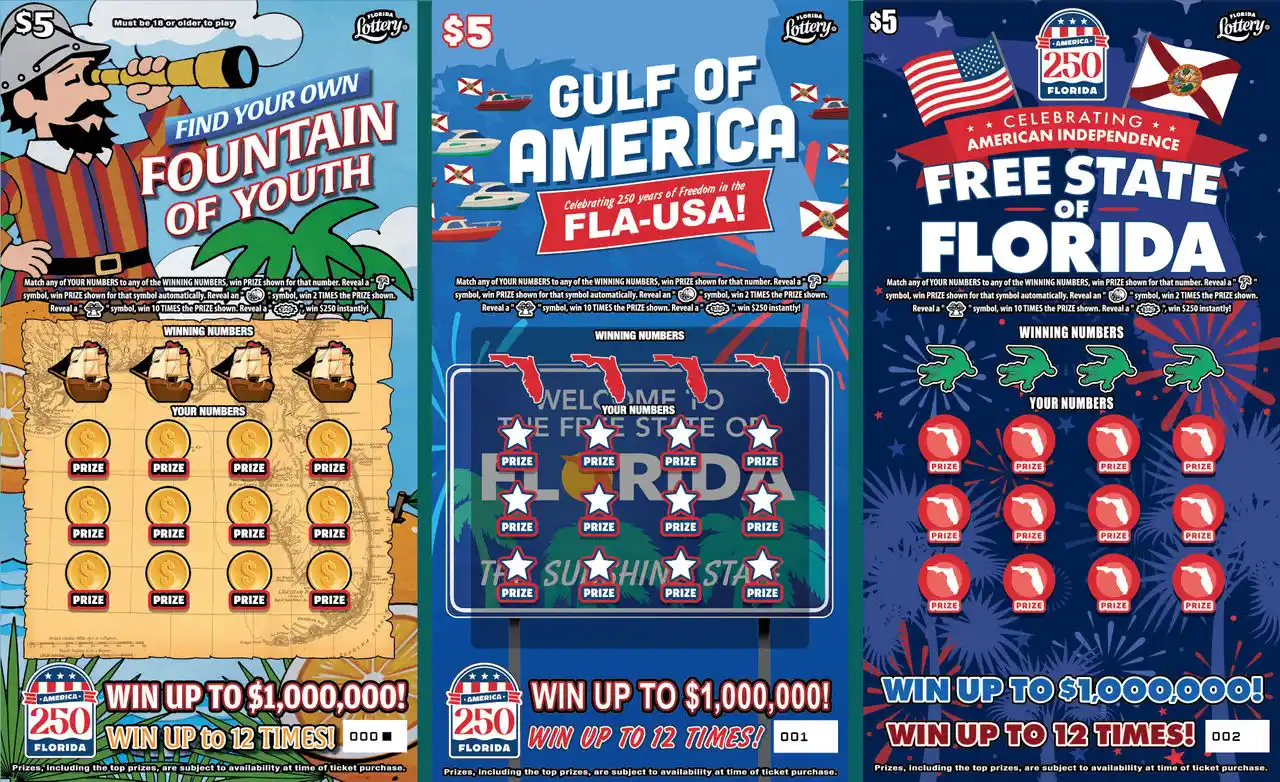 Florida Lottery AMERICA 250 FLORIDA Scratch-Off Ticket