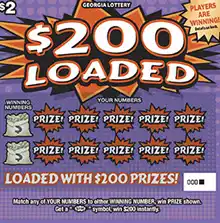 Georgia Lottery $200 LOADED Scratcher Game