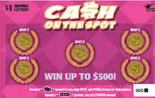 Georgia Lottery CA$H ON THE SPOT Scratcher Game