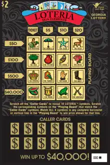 Georgia Lottery LOTERIA Scratcher Game