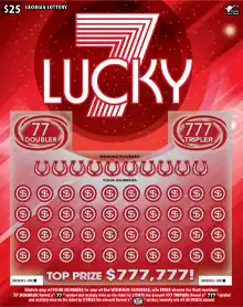 Georgia Lottery LUCKY 7 Scratcher Game