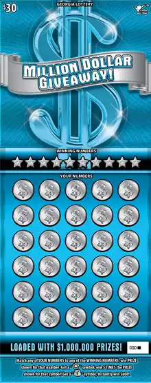 Georgia Lottery MILLION DOLLAR GIVEAWAY! Scratcher Game