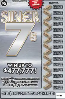 Georgia Lottery SILVER 7s Scratcher Game
