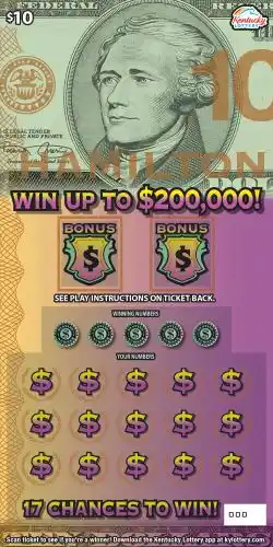 Kentucky Lottery Hamilton Scratch-Off Game
