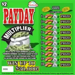 Kentucky Lottery PAYDAY Multiplier Scratch-Off Game