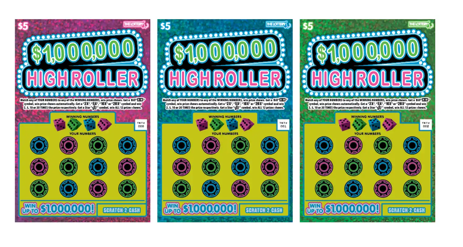 Massachusetts Lottery $1,000,000 HIGH ROLLER Scratch-Off Ticket
