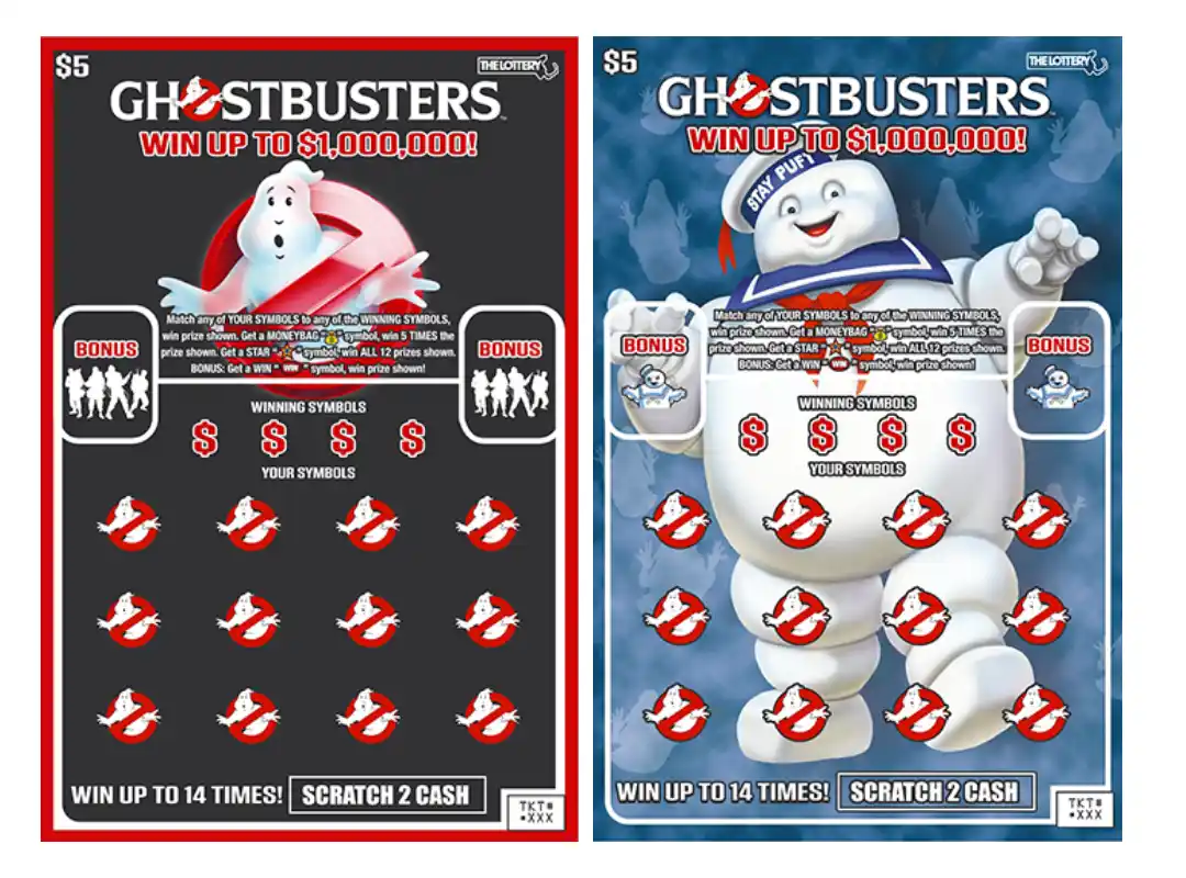 Massachusetts Lottery GHOSTBUSTERS™ Scratch-Off Ticket