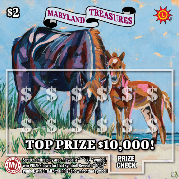 Maryland Lottery Maryland Treasures Scratch-Off Ticket