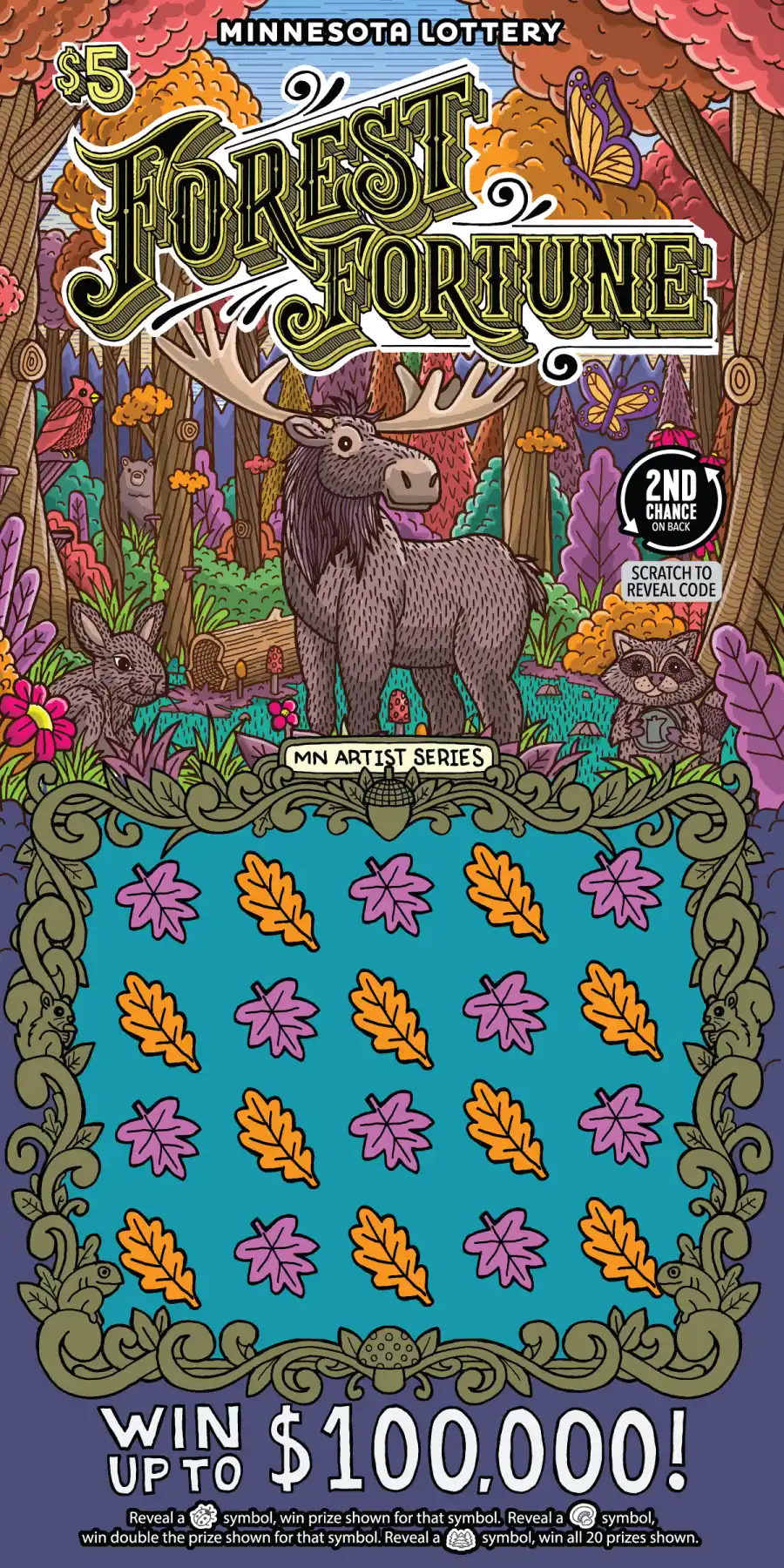 Minnesota Lottery Forest Fortune Scratch-Off Game
