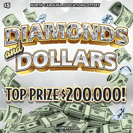 North Carolina Lottery Diamonds and Dollars Scratch-Off Ticket