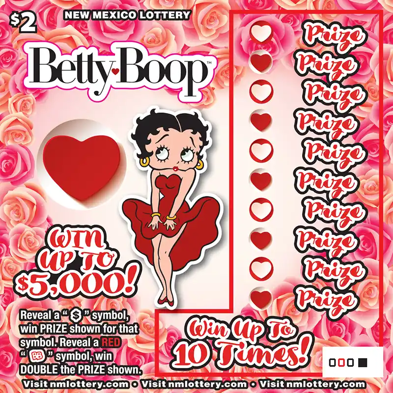 New Mexico Lottery Betty Boop™ Scratcher Ticket