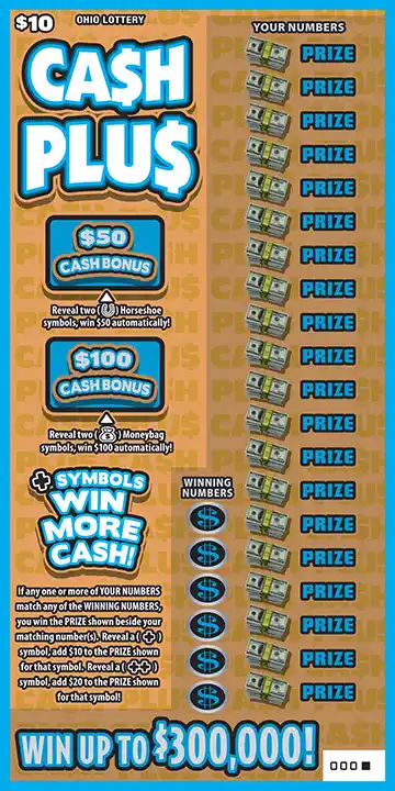 Ohio Lottery Cash Plus Scratch-Off Game