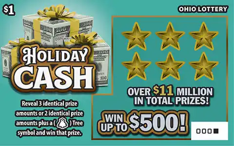 Ohio Lottery Holiday Cash Scratch-Off Game