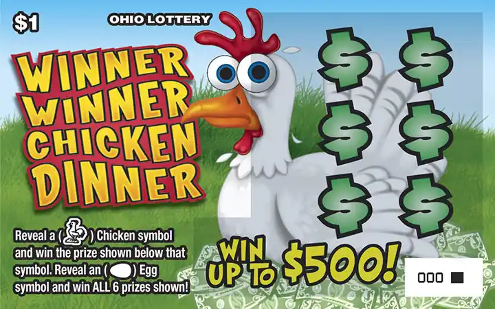 Ohio Lottery Winner Winner Chicken Dinner Scratch-Off Game