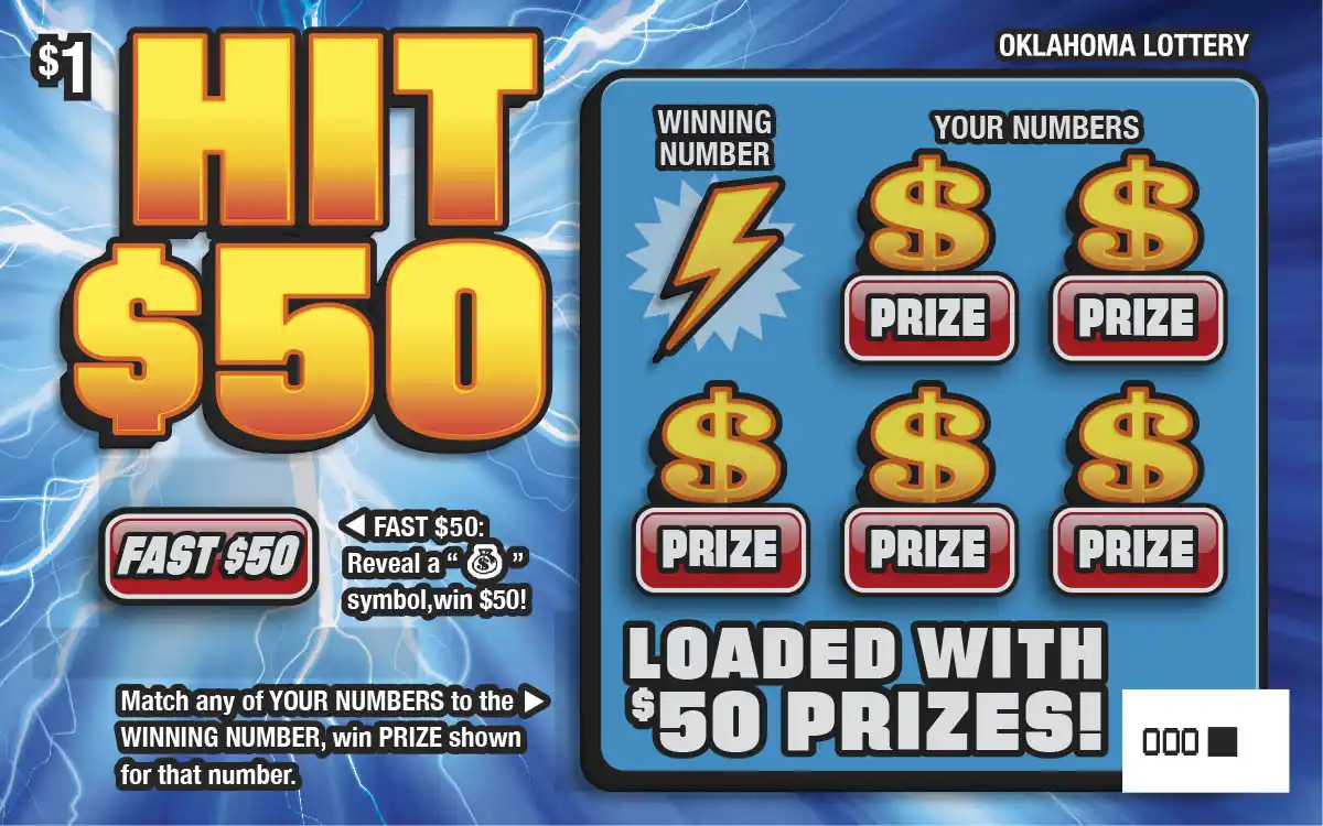 Oklahoma Lottery Hit $50 Scratcher Ticket