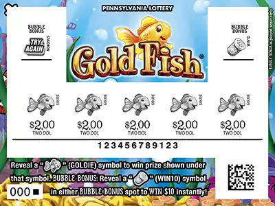 Pennsylvania Lottery GOLD FISH® Scratch-Off Game