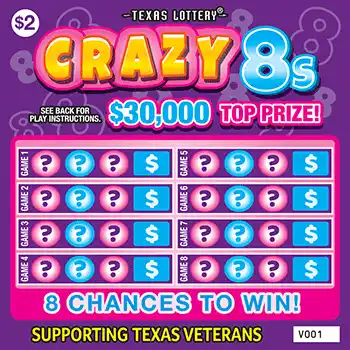 Texas Lottery Crazy 8s Scratch-Off Game