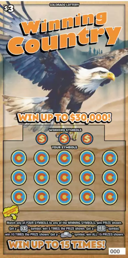 Colorado Lottery WINNING COUNTRY Scratch-Off Game
