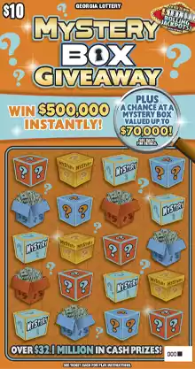 Georgia Lottery MYSTERY BOX GIVEAWAY Scratcher Game