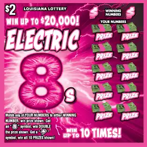 Louisiana Lottery Electric 8s Scratch-Off Ticket