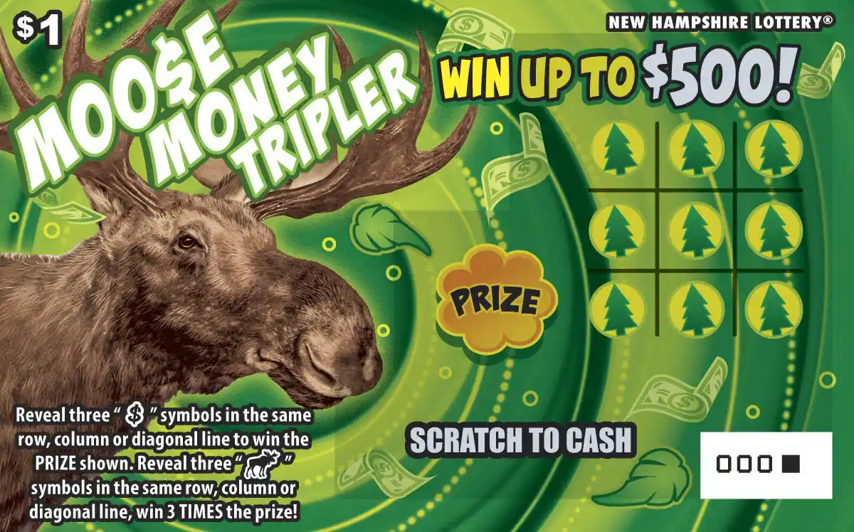 New Hampshire Lottery Moo$e Money Tripler Scratch-Off Game