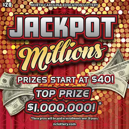 North Carolina Lottery Jackpot Millions Scratch-Off Ticket