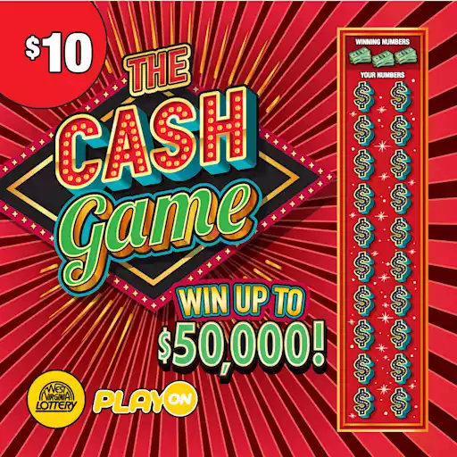 West Virginia Lottery THE CASH GAME Scratch-Off Game