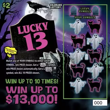Colorado Lottery LUCKY 13 Scratch-Off Game