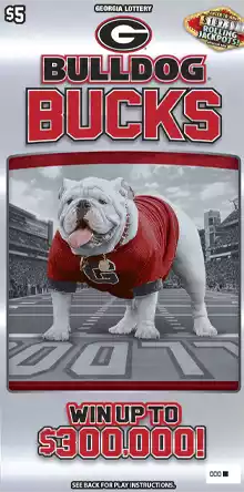 Georgia Lottery BULLDOG BUCKS Scratcher Game