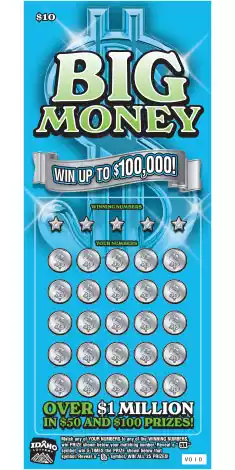 Idaho Lottery Big Money Scratch-Off Ticket