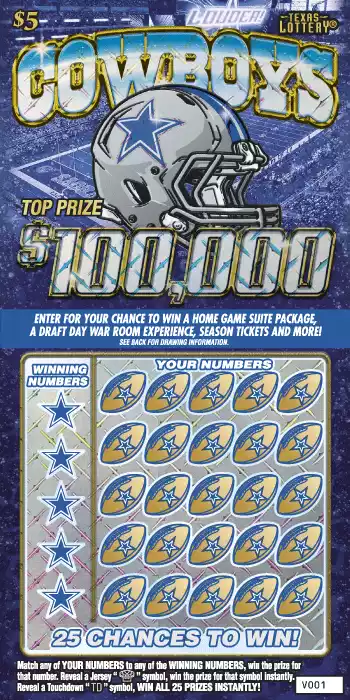 Texas Lottery Cowboys Scratch-Off Game
