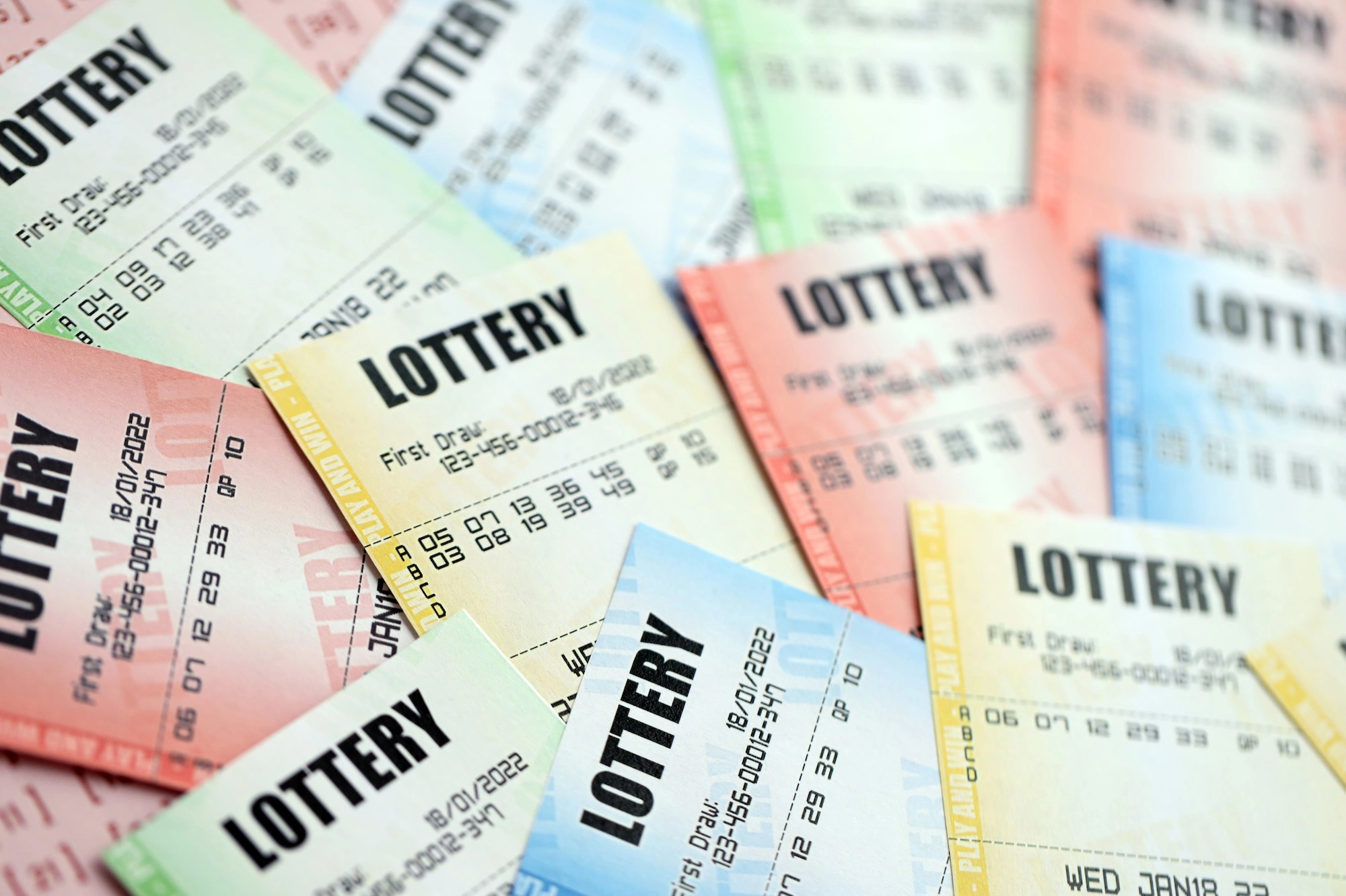 A collection of lottery tickets