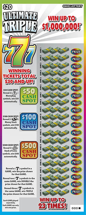 Ohio Lottery Ultimate Triple 777 Scratch-Off Game