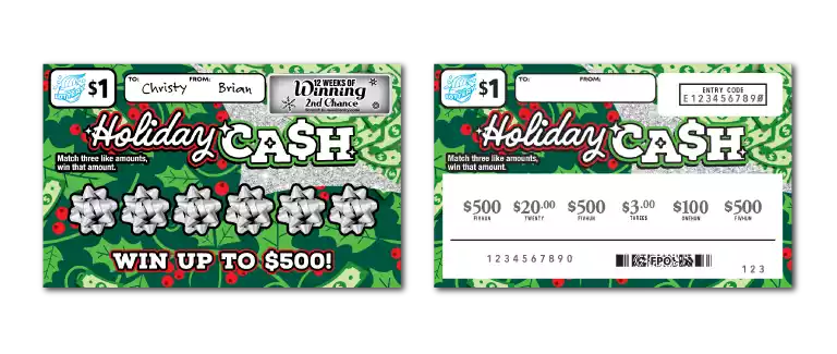 Illinois Lottery Holiday Ca$h Scratch-Off Ticket
