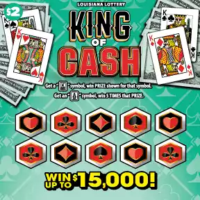 Louisiana Lottery King Of Cash Scratch-Off Ticket
